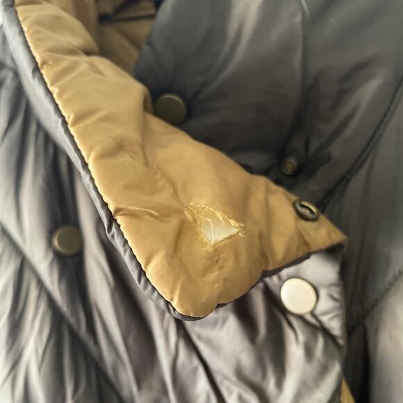 Scotch & Soda Olive Green / Mustard Puffer Jacket w/ Button Details -  Size S - Picture 10 of 13